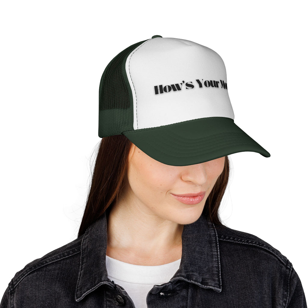 How's Your Mom? Trucker Cap — Funny Casual Mesh Hat for Gifts & Everyday Wear