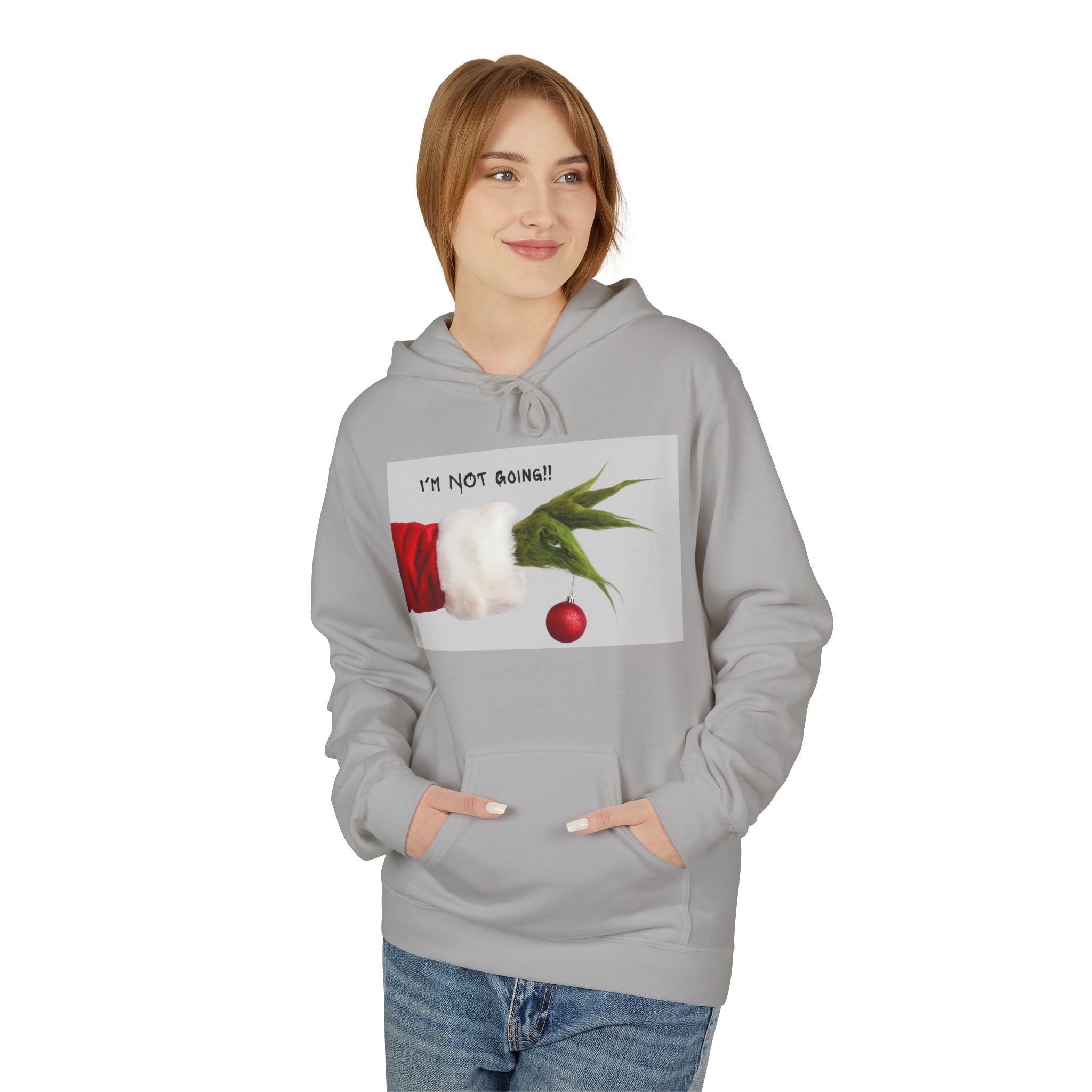 Grinch Hand with Ornament Hoodie | Holiday Christmas Sweatshirt