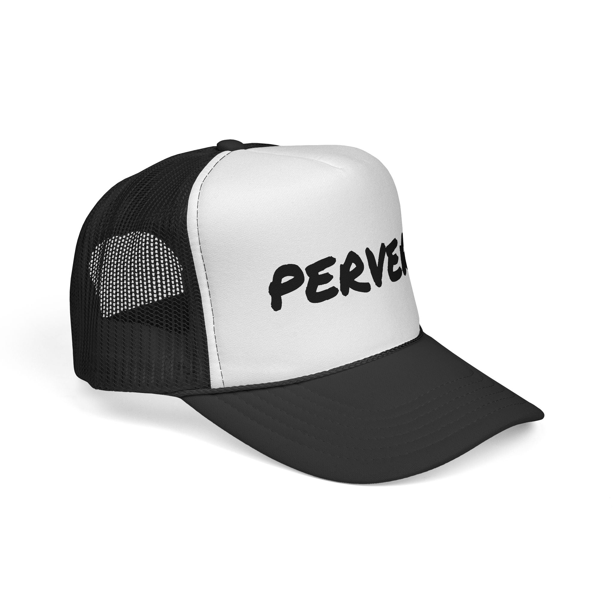 Pervert Funny Trucker Cap — Novelty Embroidered Trucker Hat