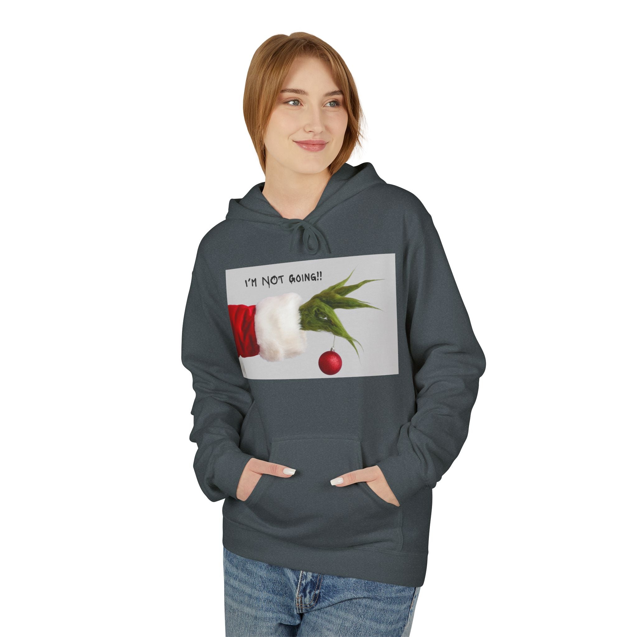 Grinch Hand with Ornament Hoodie | Holiday Christmas Sweatshirt