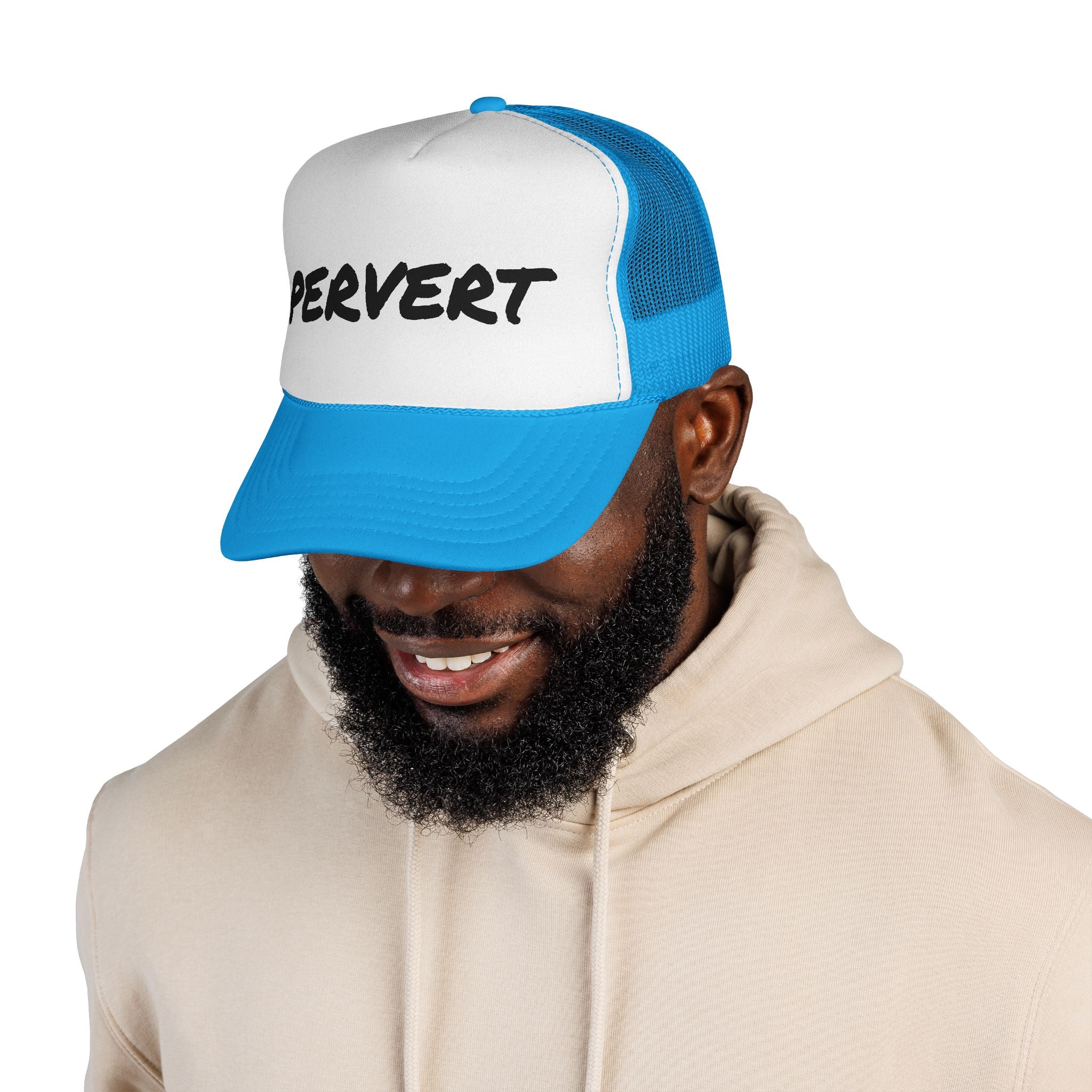 Pervert Funny Trucker Cap — Novelty Embroidered Trucker Hat