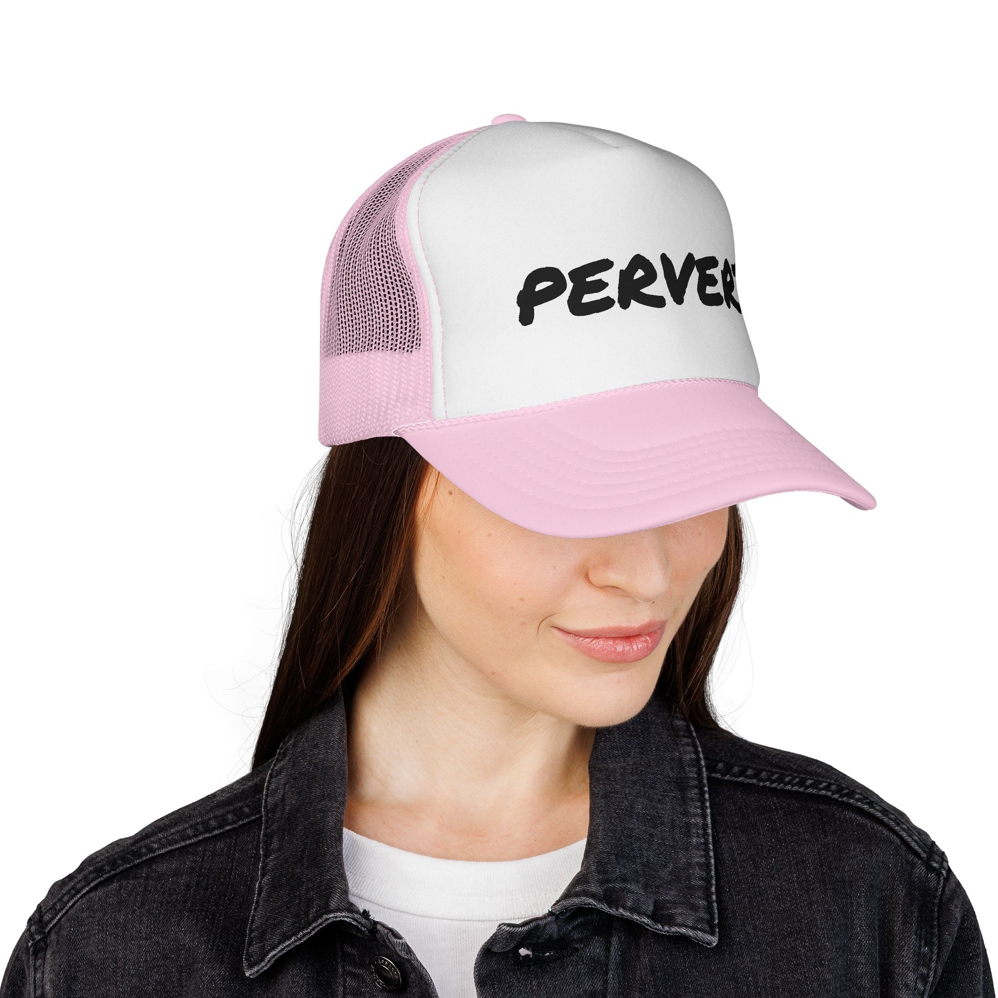Pervert Funny Trucker Cap — Novelty Embroidered Trucker Hat
