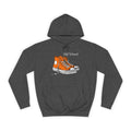Old School Orange Sneakers Hoodie — Retro Converse-Style Graphic Sweatshirt
