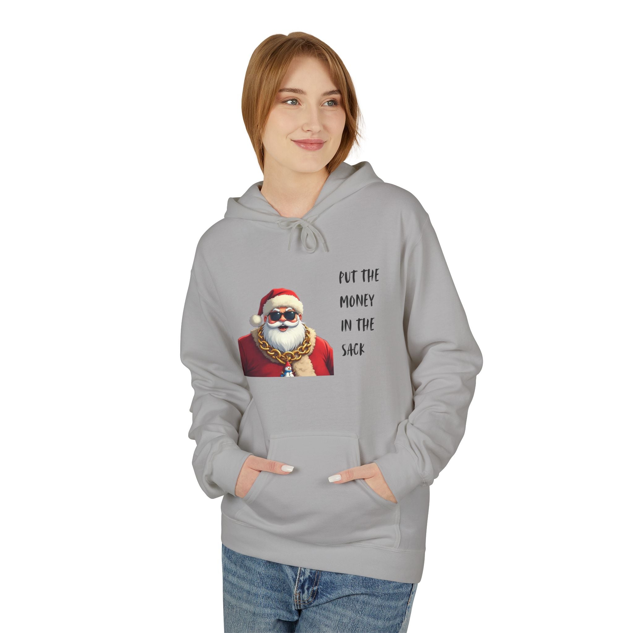 Santa with Gold Chain 'Put The Money In The Sack' Hoodie