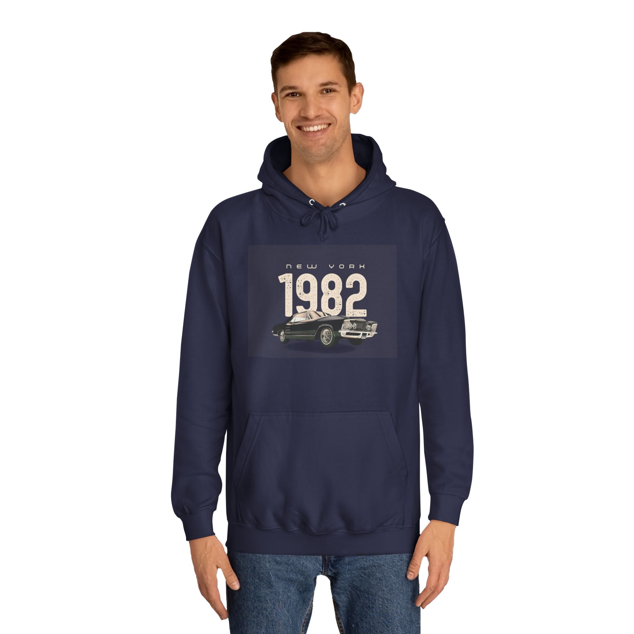 1982 Classic Car Hoodie — Vintage Retro Car Pullover