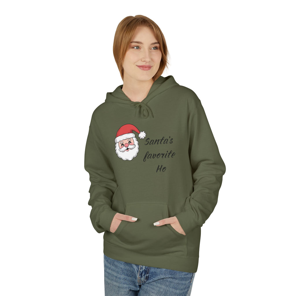 Santa face "Santa's favorite Ho" Hoodie | Christmas Santa Graphic