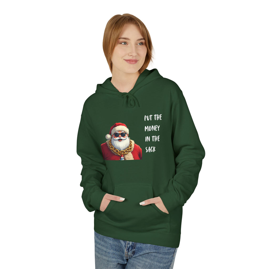 Santa with Gold Chain 'Put The Money In The Sack' Hoodie