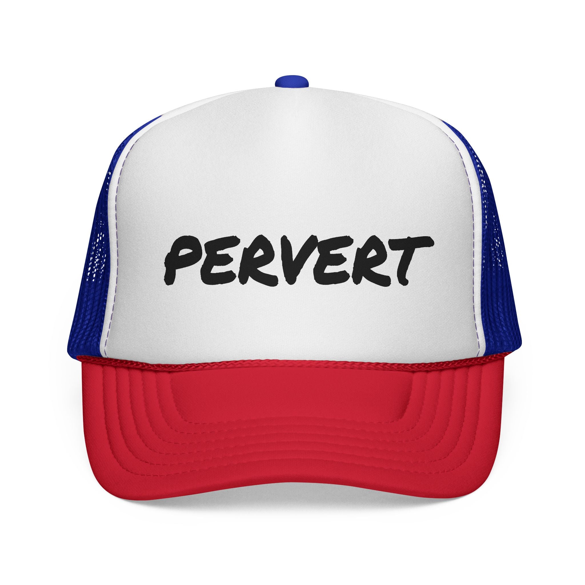 Pervert Funny Trucker Cap — Novelty Embroidered Trucker Hat