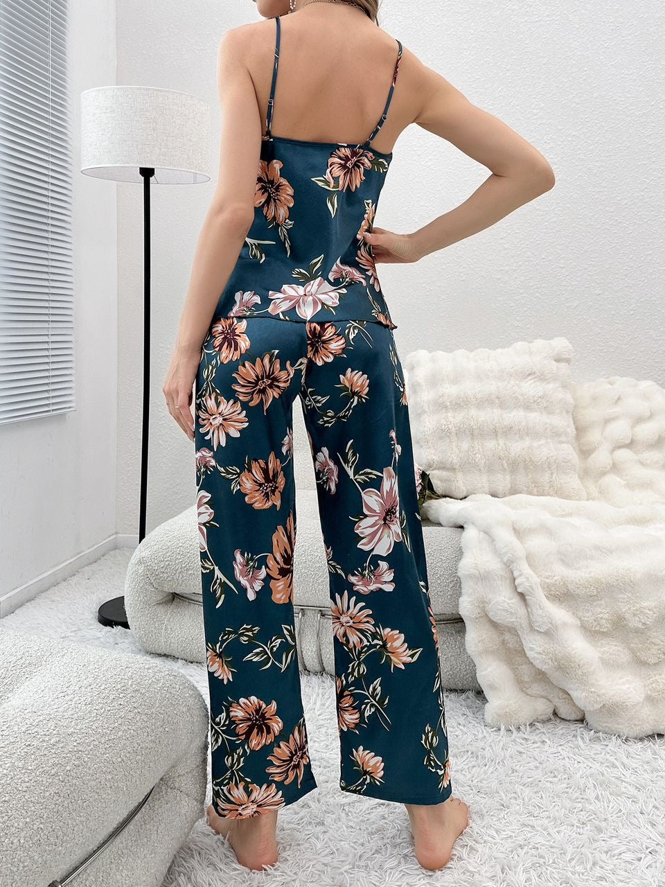 The Floral Satin Set