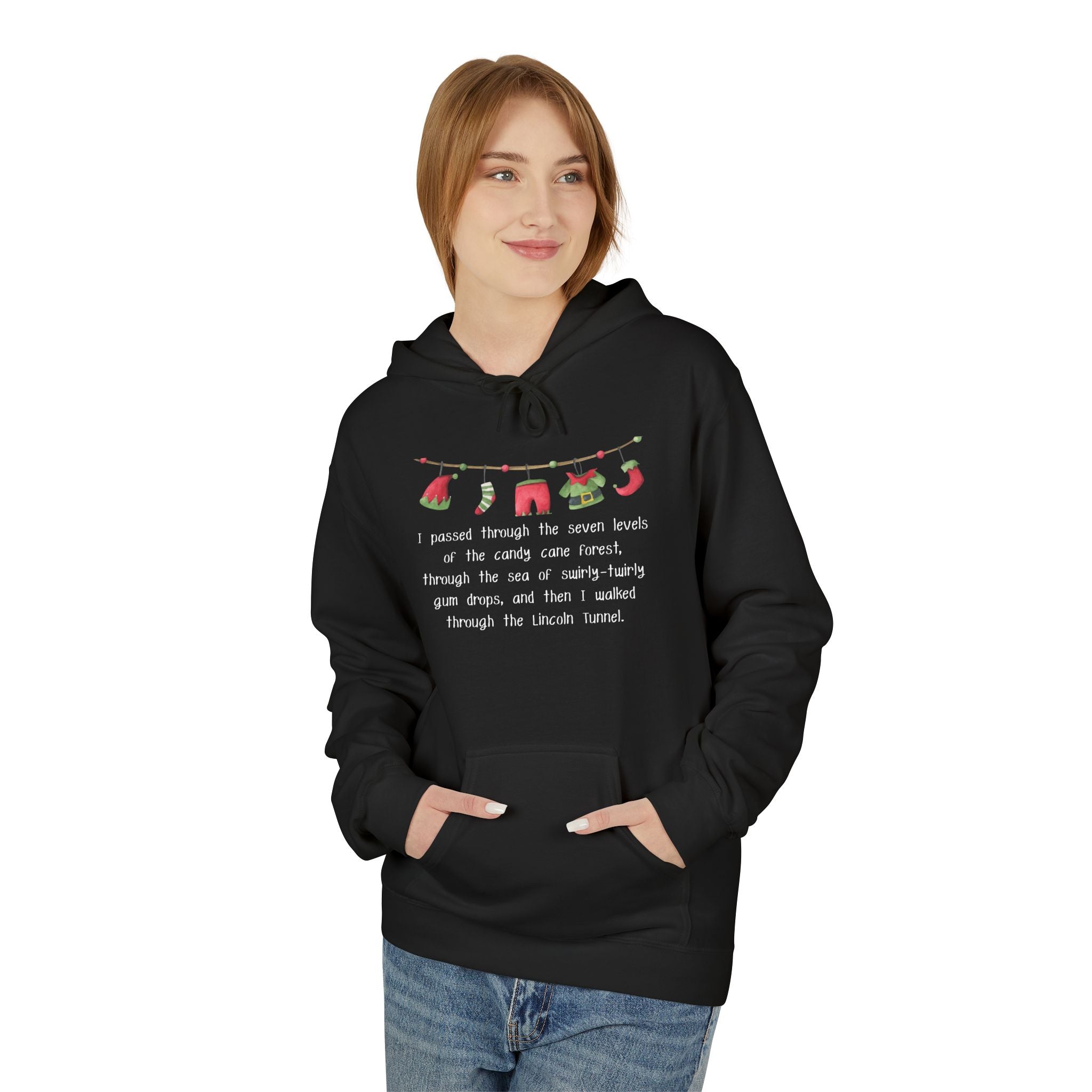 Elf Movie Line Hoodie - Funny Christmas Hoodie, Unisex Hooded Sweatshirt, Holiday Movie Quote Jumper, Soft Fleece Pullover, Elf Fan Apparel