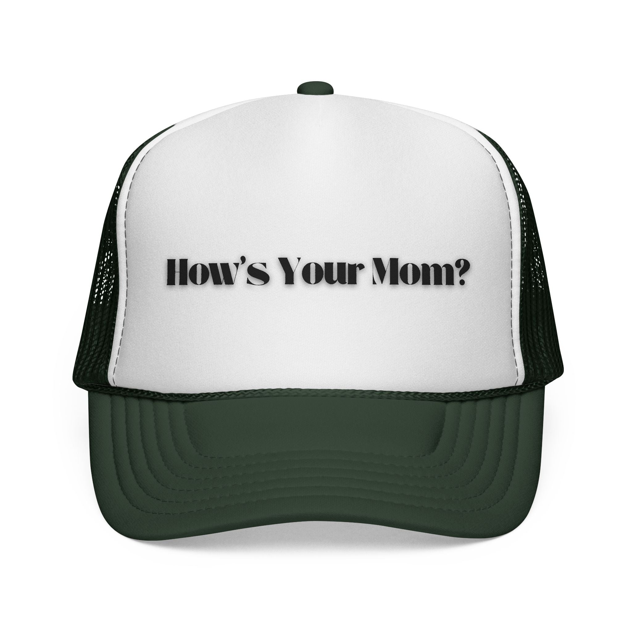 How's Your Mom? Trucker Cap — Funny Casual Mesh Hat for Gifts & Everyday Wear