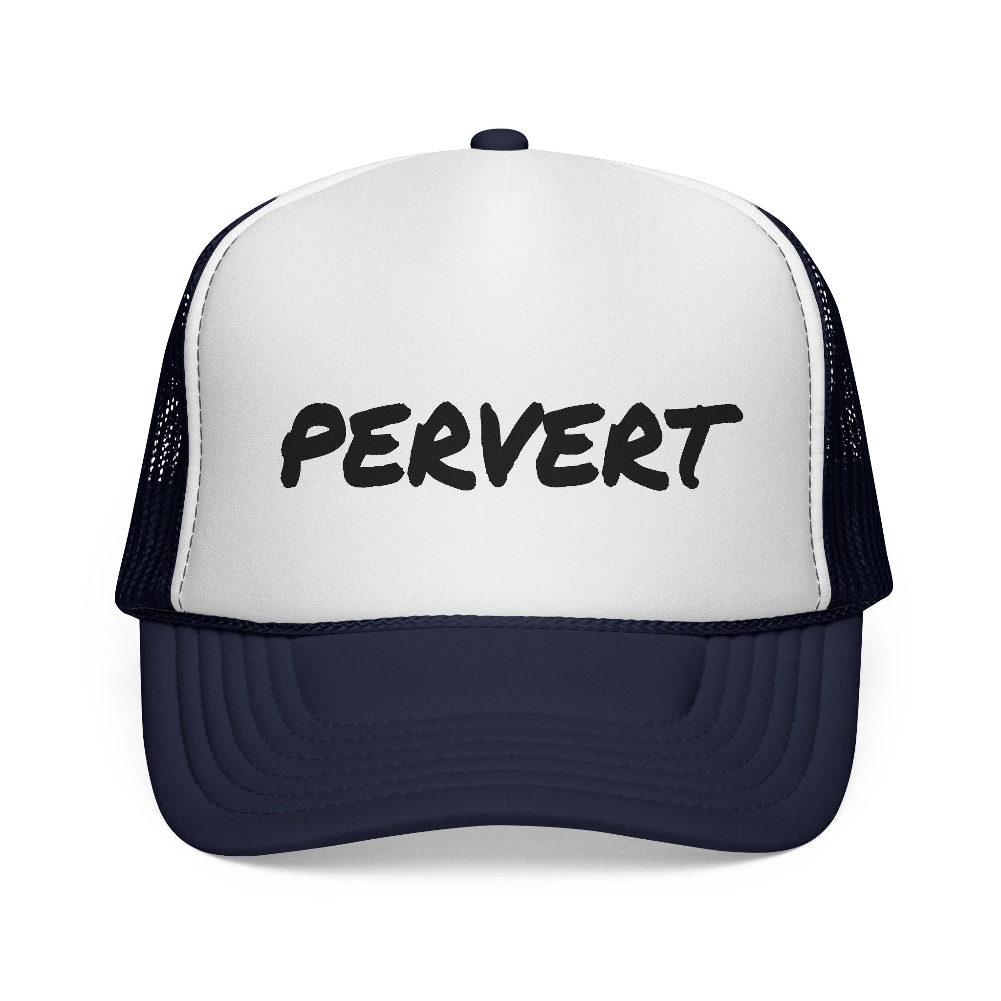 Pervert Funny Trucker Cap — Novelty Embroidered Trucker Hat