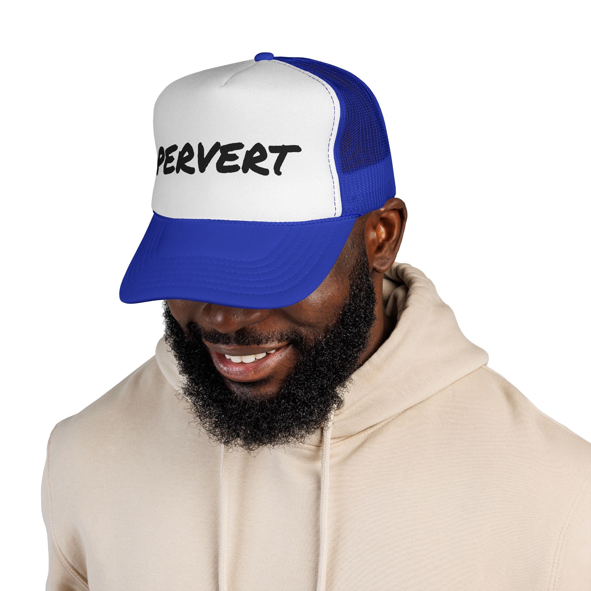 Pervert Funny Trucker Cap — Novelty Embroidered Trucker Hat
