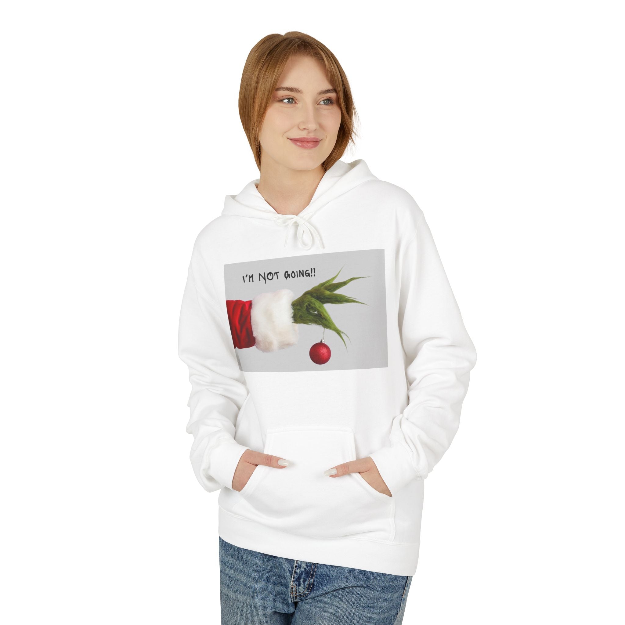 Grinch Hand with Ornament Hoodie | Holiday Christmas Sweatshirt