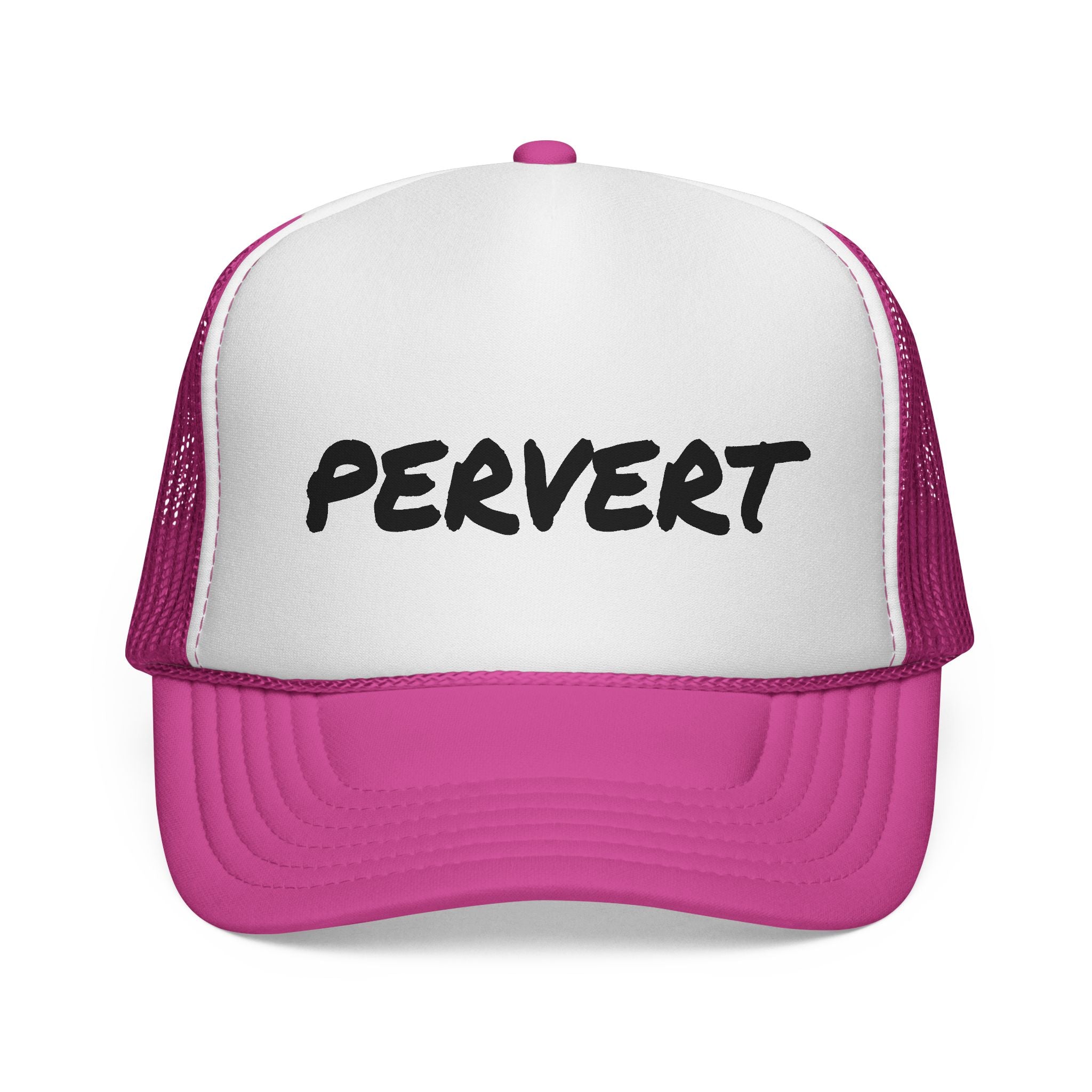 Pervert Funny Trucker Cap — Novelty Embroidered Trucker Hat