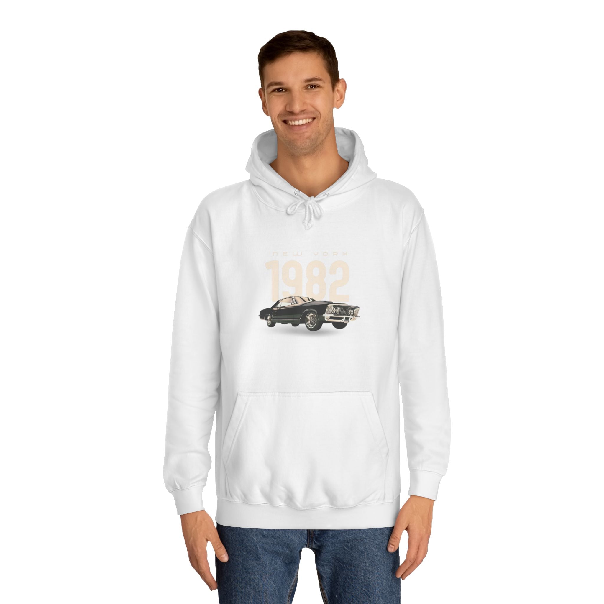 1982 Classic Car Hoodie — Vintage Retro Car Pullover