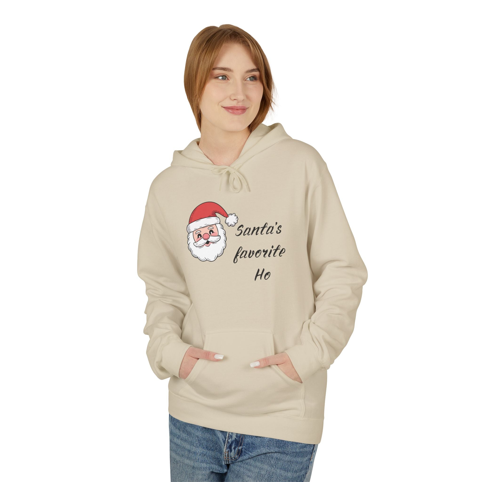 Santa face "Santa's favorite Ho" Hoodie | Christmas Santa Graphic